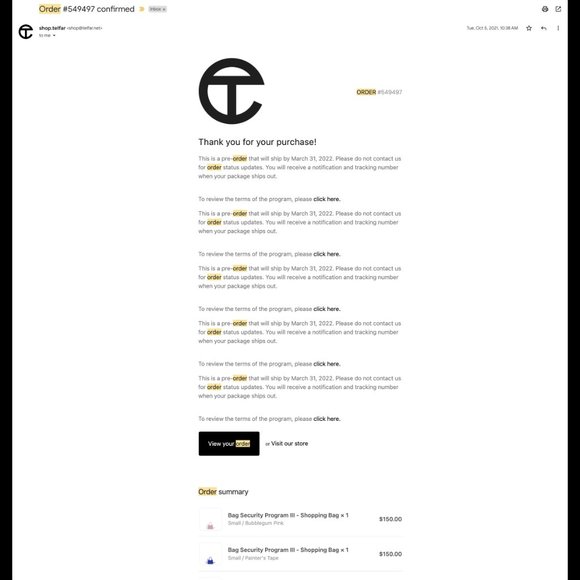 Telfar Small Shopping Bag Blue Painter's Tape - Picture 6 of 6